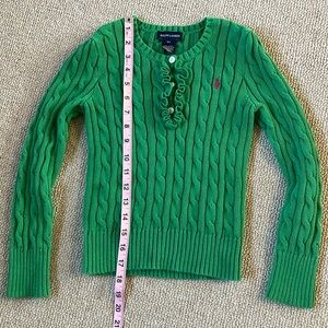 Girls Ralph Lauren green sweater